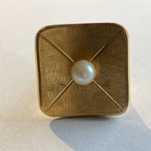 Vintage Tie tack with gold and pearl